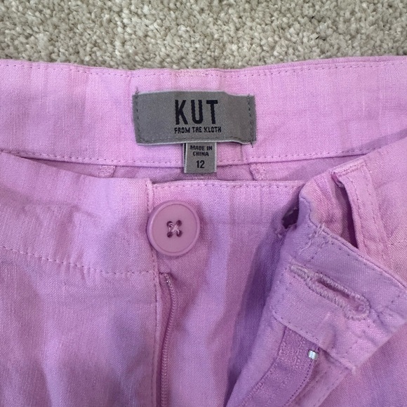 Kut from the Kloth Lilac Button-Front Pants - Picture 2 of 5